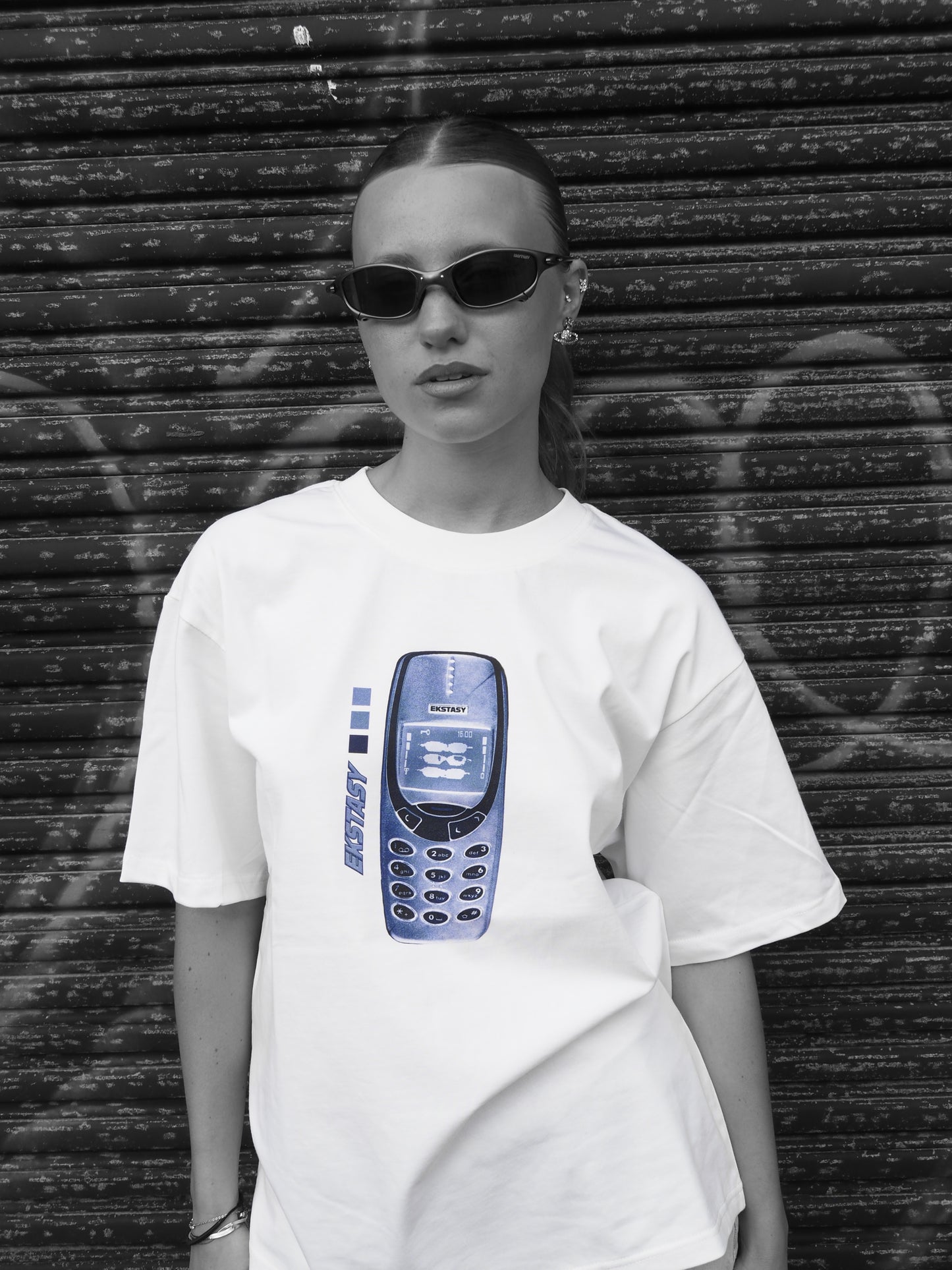 Y2K BRICK Tee - in WHITE