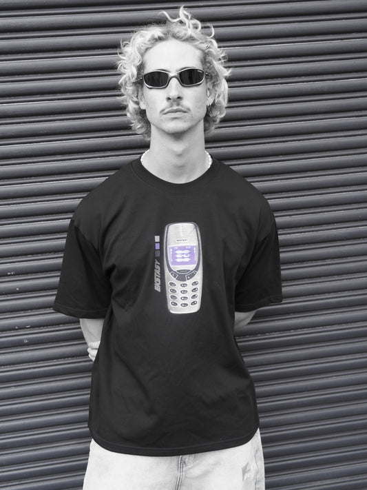 Y2K BRICK Tee - in BLACK